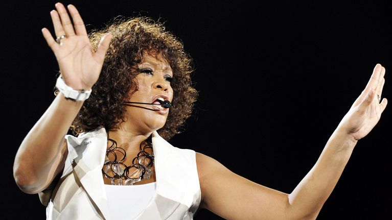 Whitney Houston esiintyi Zürichissä Sveitsissä 9. toukokuuta 2010.