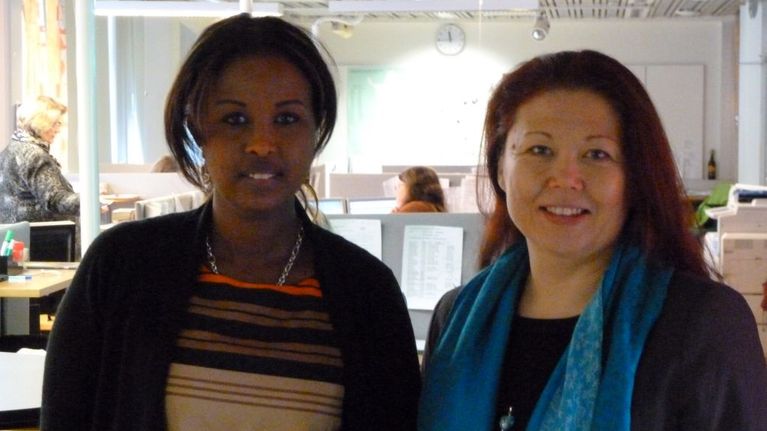Saido Mohamed ja Eeva Suomenaro.
