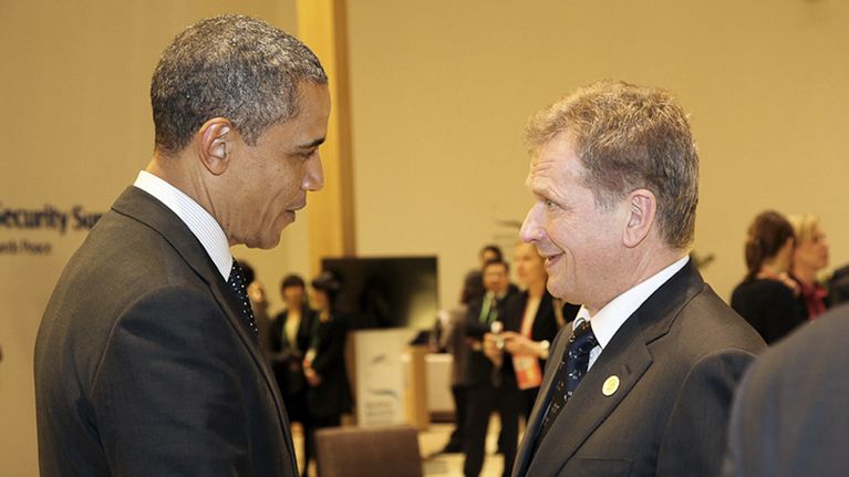 Yhdysvaltain presidentti Barack Obama ja tasavallan presidentti Sauli Niinistö tapasivat Soulissa.