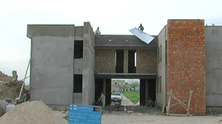 The prison-turned brothel, in its construction phase.