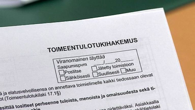 Toimeentulotukihakemus.