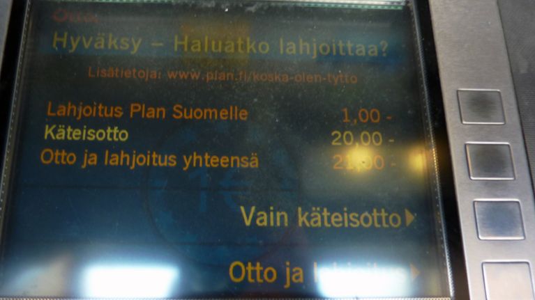 Otto-automaatin näyttö