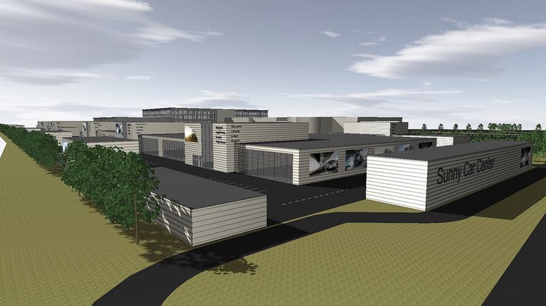 Havainnekuva Hämeenlinnan autokaupan keskuksesta