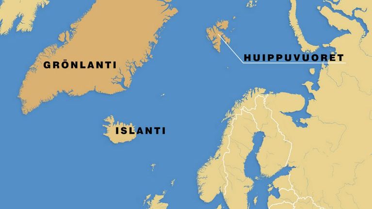 Ilmatieteen laitoksen mukaan ilmavirtaukset Islannista suuntautuvat edelleen pohjoiseen Grönlannin ja Huippuvuorten suuntaan.