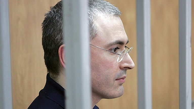 Mihail Hodorkovski oikeudessa 30. toukokuuta 2005.