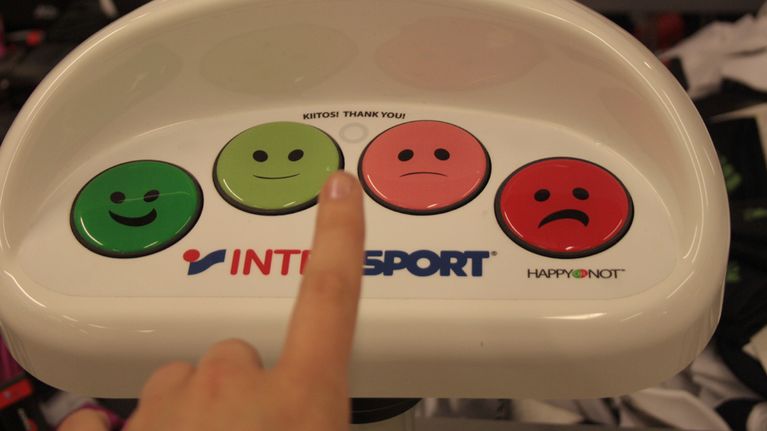 HappyOrNot -palautelaite.