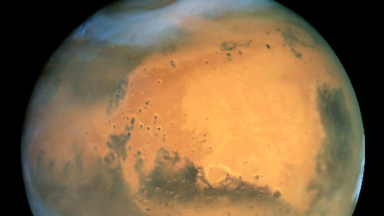 Hubble-avaruusteleskoopilla otettu kuva Marsin pinnasta.