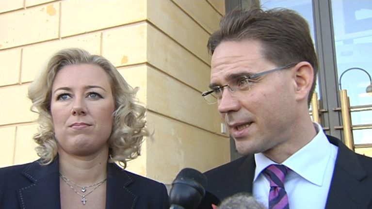 Jutta Urpilainen ja Jyrki Katainen.