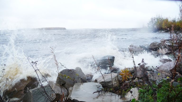 Stormy waves in October 2011