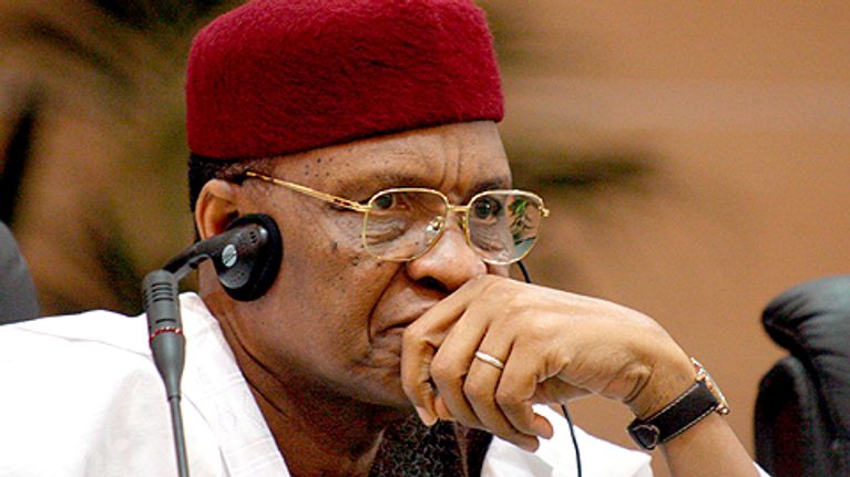 Nigerin presidentti Mamadou Tandja vuonna 2007.