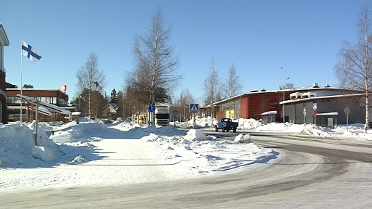 Näkymä Pudasjärven keskustasta.