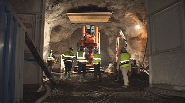 Posivan ydinjätteen loppusijoituspaikan rakennustöitä Olkiluodossa