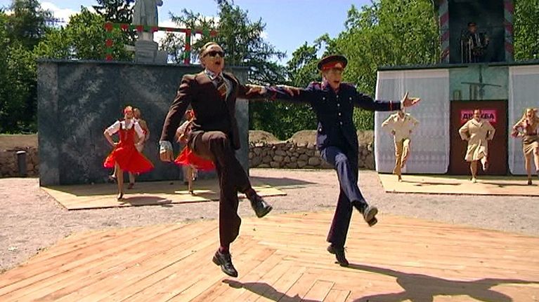 Votkaturistit -näytelmän harjoitukset kesällä 2009.