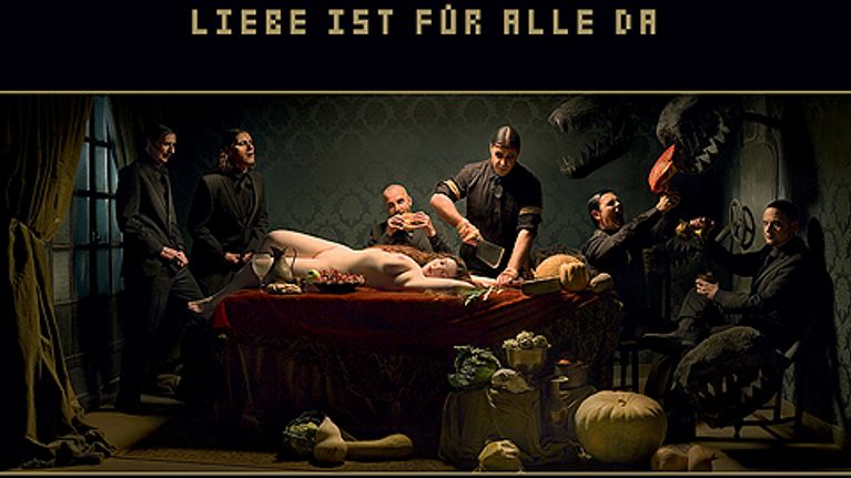 Rammsteinin Liebe Ist Für Alle Da -levyn kansi.