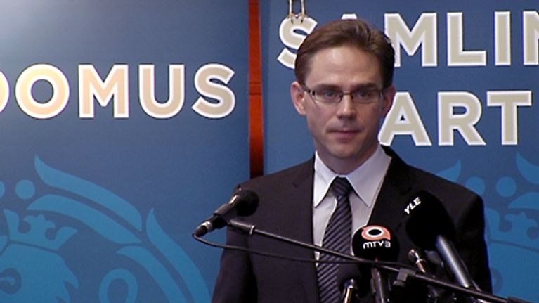 Kokoomuksen puheenjohtaja, valtiovarainministeri Jyrki Katainen