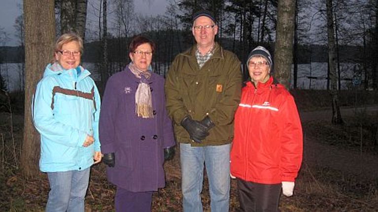 Erja Mononen (vas.), Tarja Kurvinen, Seppo Ahonen ja Mirja Tunturi