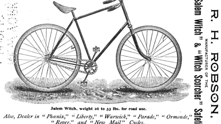 Polkupyörävalmistajan mainos 1892