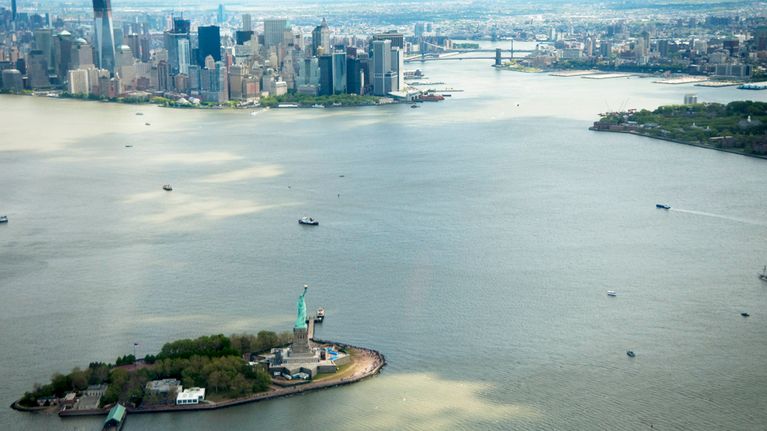Yhdysvaltain itärannikolla sijaitseva New Yorkin kaupunki.