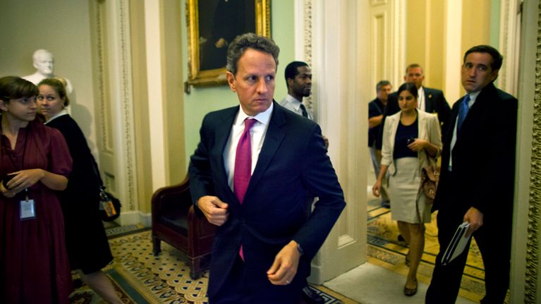 USA:n valtiovarainministeri Timothy Geithner 10. heinäkuuta Washington D.C:ssa.