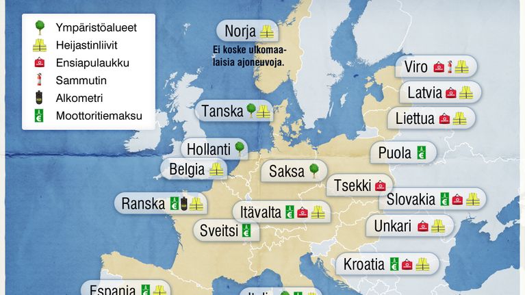 Euroopan kartta.