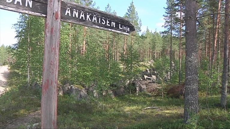 Salpalinjan linnoituksia Änäkäisessä Lieksassa.