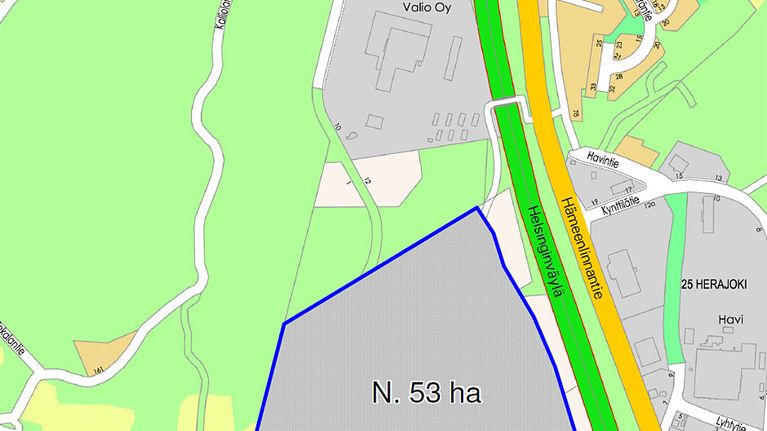 Valtion maakauppakartta Riihimäellä