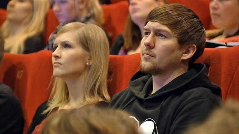 Yleisöä Nuorisobarometrin julkistamistilaisuudessa.