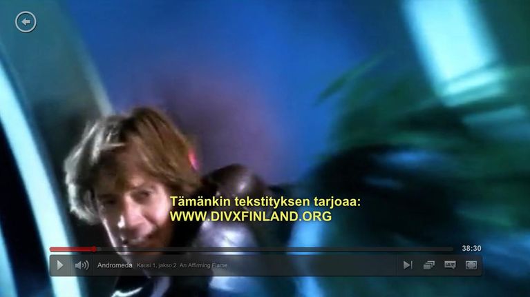 Kuvakaappaus Andromedan jaksosta Netflixissä. 