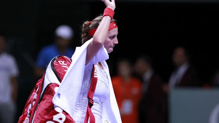 Petra Kvitova poistui kentältä tappio niskassaan.