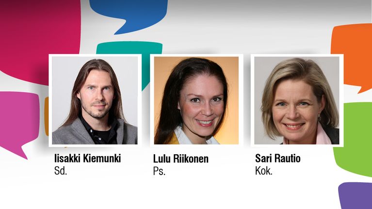 Iisakki Kiemunki, Lulu Riikonen ja Sari Rautio