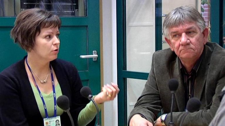 Jonna Laitonen ja Ilkka Iivari studiossa