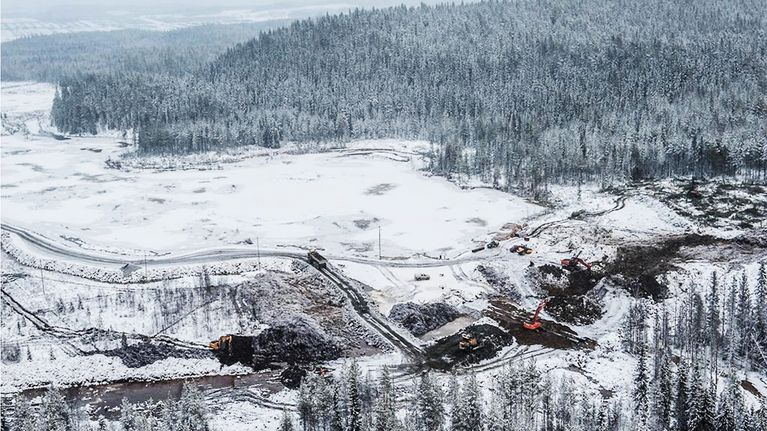 The fourth safety dam at Talvivaara.