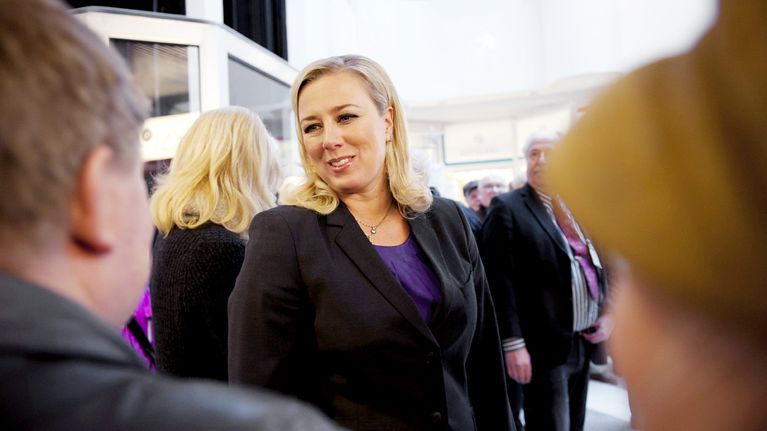 Jutta Urpilainen SDP:n puoluevaltuuston kokouksessa Kuopiossa 