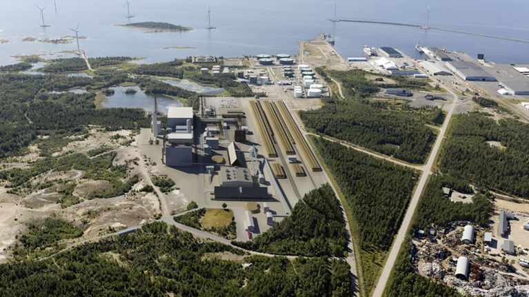 Havainnekuva Ajoksen biodiesellaitoksesta.