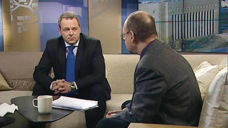 Jan Vapaavuori Ykkösaamun vieraana 19.1.2013.