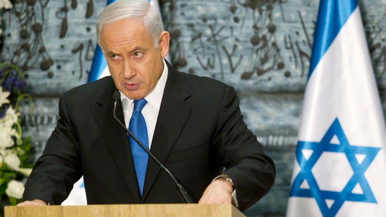 Israelin pääministeri Benjamin Netanyahu puhui Jerusalemissa 2. helmikuuta.