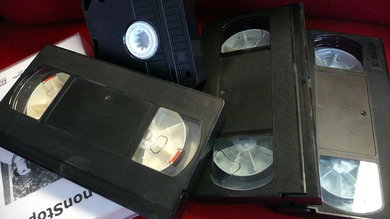 Videonauhoja kasassa