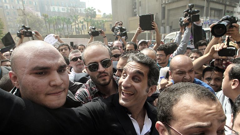Bassem Youssef tungoksessa.