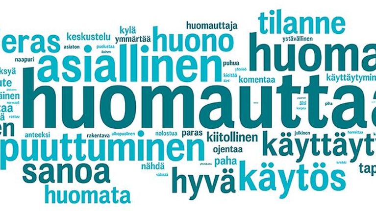 Sanapilvi kyselyvastauksista