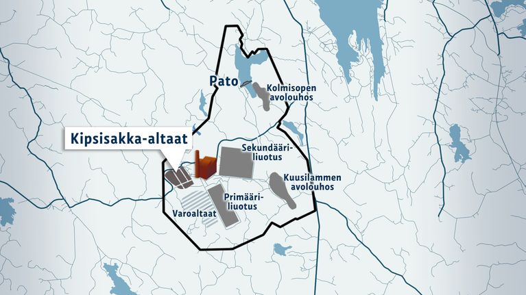 Talvivaara -kartta.