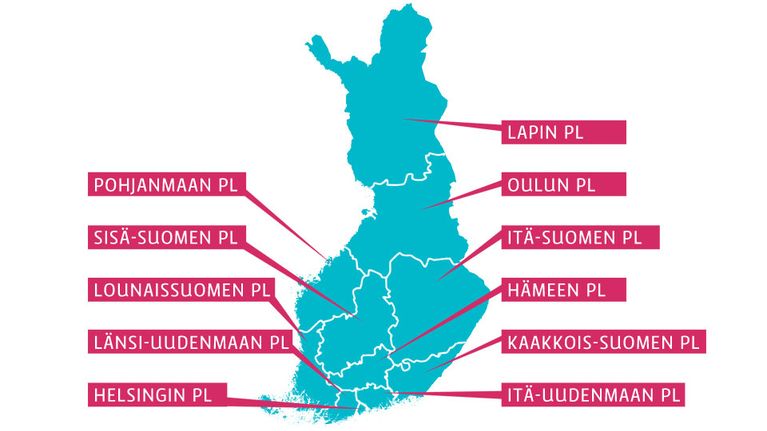 Suomen yhteensä 24 poliisilaitosta ympäri maata yhdistetään toisiinsa 11 poliisilaitokseksi.