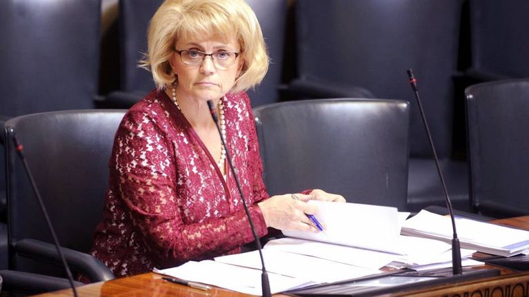 Sisäministeri Päivi Räsänen (kd) eduskunnassa Helsingissä tiistaina 4. kesäkuuta.