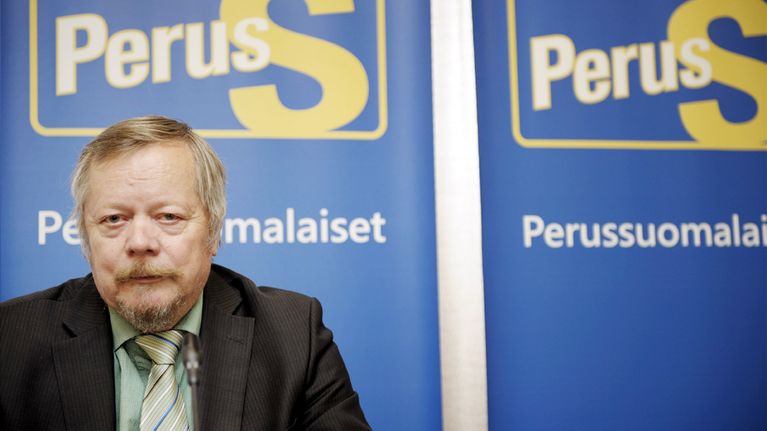 Perussuomalaisten Reijo Tossavainen eduskunnassa 19. kesäkuuta 2013. 
