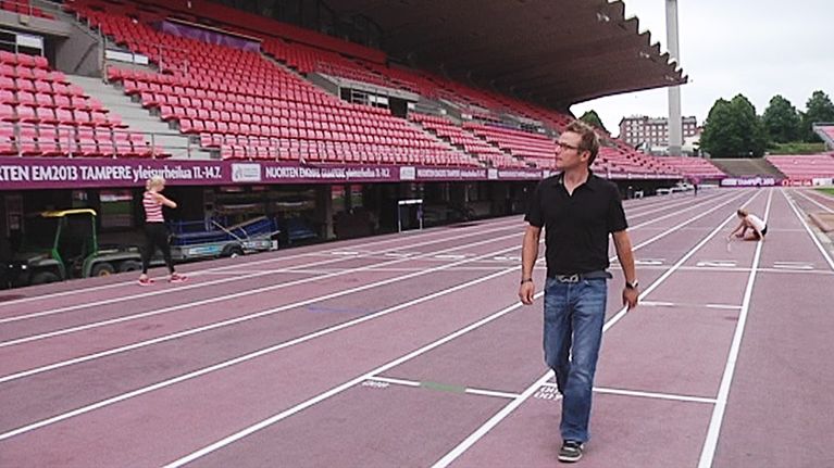 Promoottori Jarno Kosonen Ratinan stadionilla