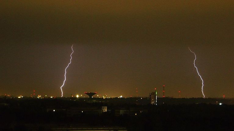 Salamoita Helsingin Vuosaaren täyttömäeltä kuvattuna.