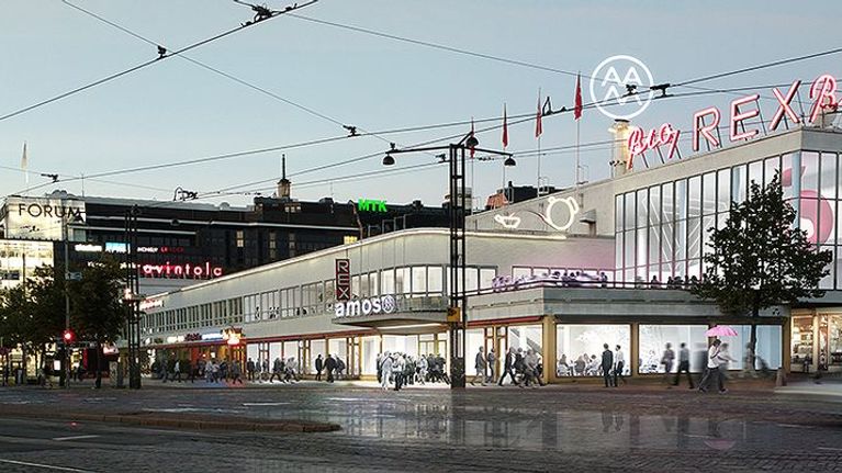 Havainnekuva Amos Andersonin museon mahdollisesta uudistuksesta.
