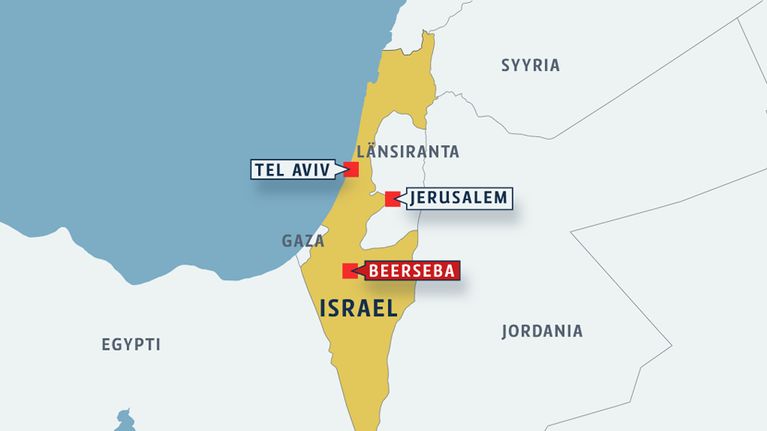 Israelin kartta.