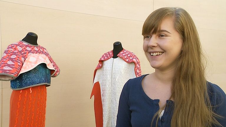 Taiteiden ja suunnittelun korkeakoulun opiskelijajärjestön TOKYO:n puheenjohtaja opiskelija Pilvi Hussi.