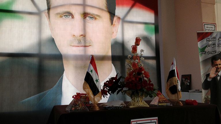 Syyrian presidentti Bashar Al Assad juliste.
