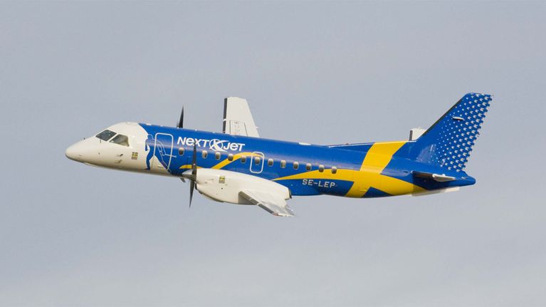 Kuvassa Nextjet lentokone.